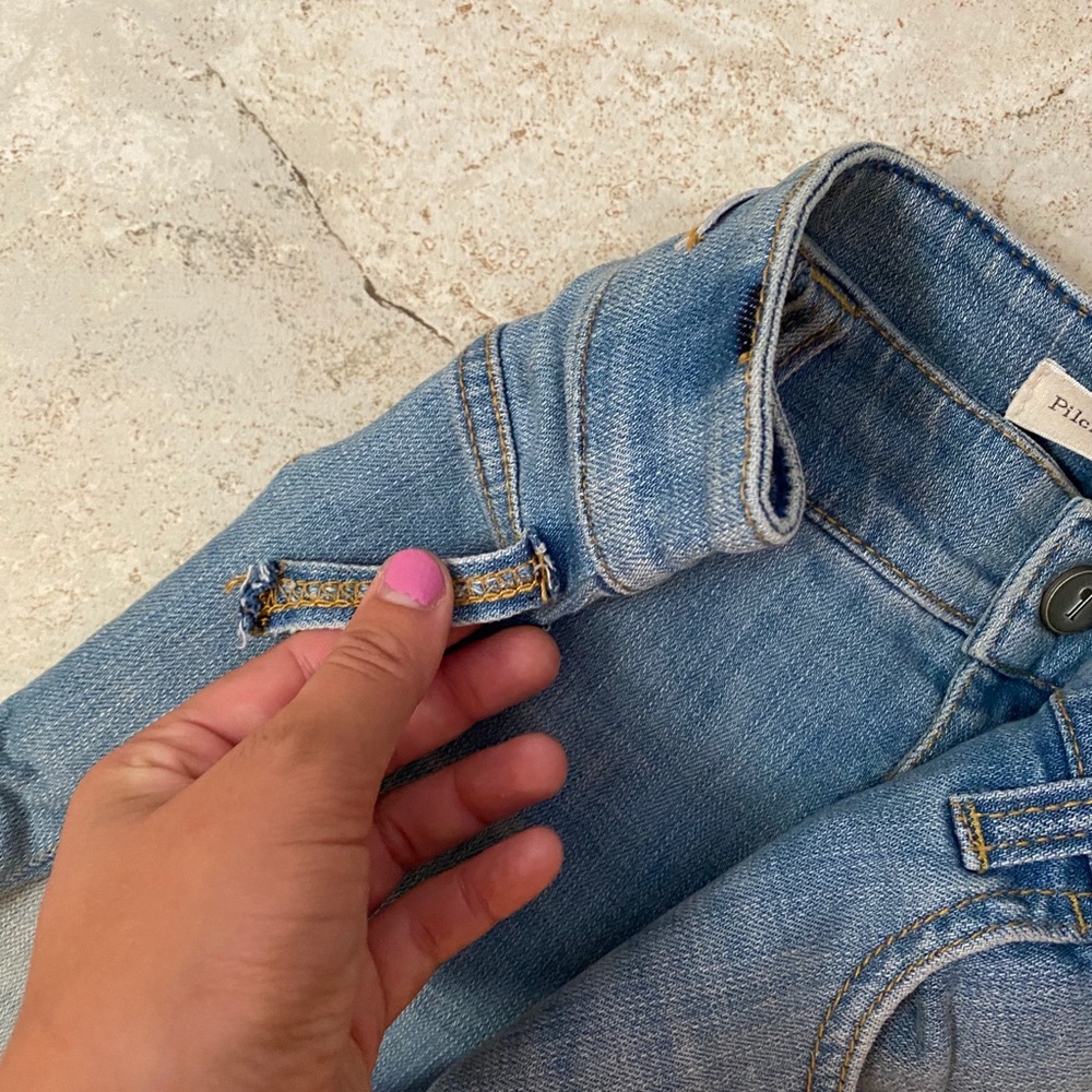 Anthropologie Floral Embroidered Jeans